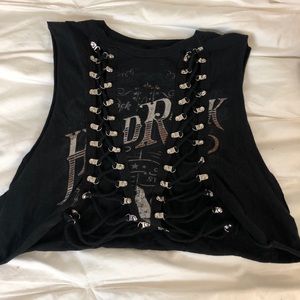 LF Tops - LF- Black grunge tank top laced LF Tops - LF- Black grunge tank top laced